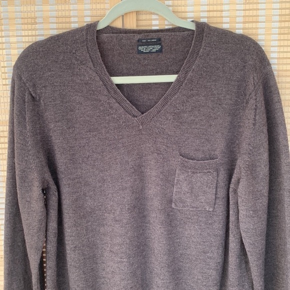 AllSaints Spitalfields Mens Brown Wool V Neck Long Sleeve Pullover Sweater , XXL - Picture 3 of 13